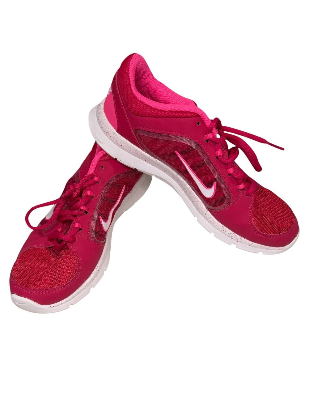 ✨ NIKE Flex Experience RN 3 Pink Red Mesh Running Shoes 7.5 EUC 👟